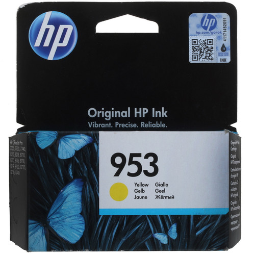 Купить Картридж HP 953 (F6U14AE) желтый в интернет-магазине DNS. Характеристики, цена HP 953 (F6U14AE) | 7984360.