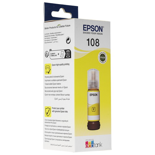 Купить Чернила  Epson 108 (C13T09C44A) желтый в интернет-магазине DNS. Характеристики, цена Epson 108 (C13T09C44A) | 5406711.