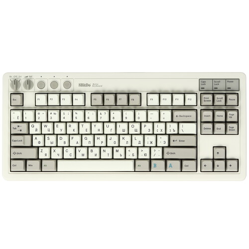 Купить Клавиатура  проводная + беспроводная 8BitDo Retro Mechanical Keyboard - M Edition в интернет-магазине DNS. Характеристики, цена 8BitDo Retro Mechanical Keyboard - M Edition | 5465239.