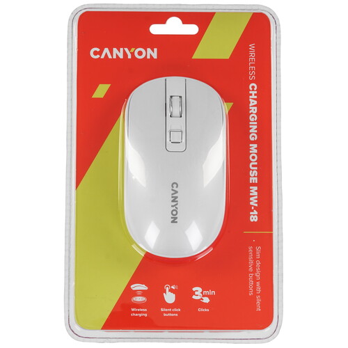 Купить Мышь беспроводная CANYON MW-18 [CNS-CMSW18PW] белый в интернет-магазине DNS. Характеристики, цена CANYON MW-18 | 9134197.