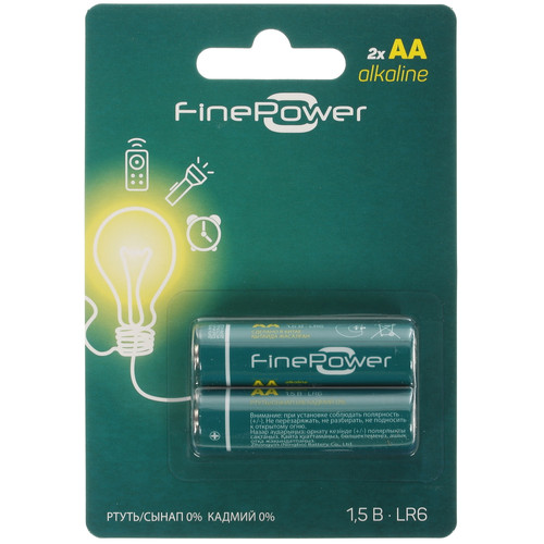 Купить Батарейка FinePower AA (LR6/ER14505/FR6/R6P) в интернет-магазине DNS. Характеристики, цена FinePower | 5090030.