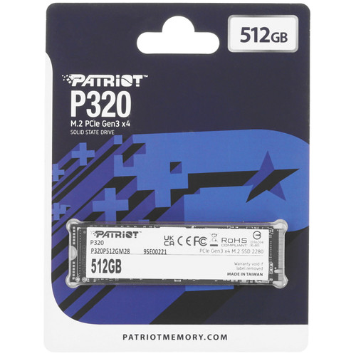 Купить 512 ГБ M.2 NVMe накопитель Patriot P320 [P320P512GM28] в интернет-магазине DNS. Характеристики, цена Patriot P320 | 5498180.
