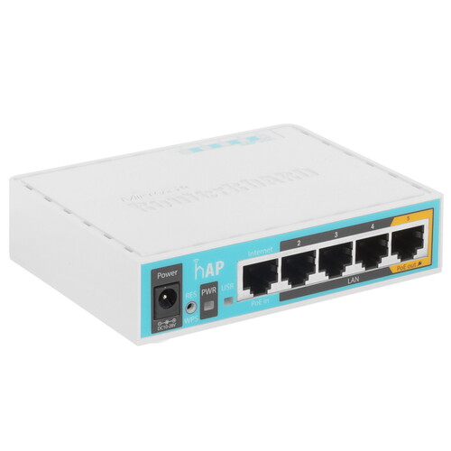 Купить Wi-Fi роутер MikroTik hAP в интернет-магазине DNS. Характеристики, цена MikroTik hAP | 5048369.