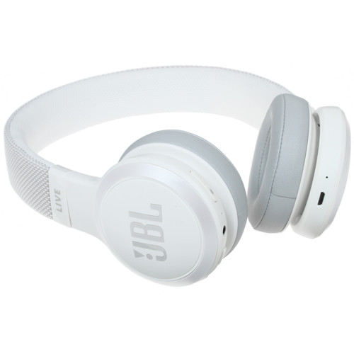 Купить Наушники беспроводные JBL LIVE 400BT [Накладные, Закрытые, 20-20000 Гц, микр, рег.громк., 1,2м, BT, разъем USB, 2,5мм, белый] в интернет-магазине DNS. Характеристики, цена  | 1288882.