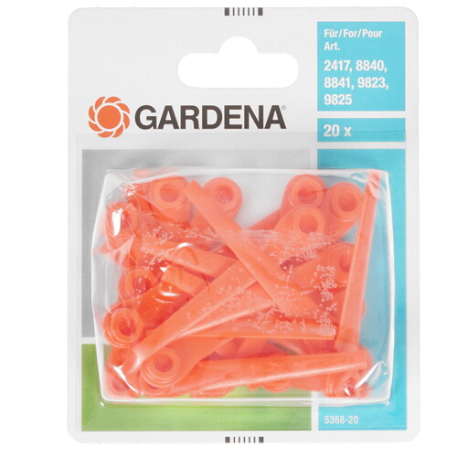 нож для триммера гардена. нож пластиковый 20 шт. триммер gardena accucut 450 li. ножи запасные gardena rotorcut. ножи для триммера гардена rotor cut.