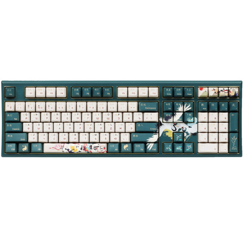 Купить Клавиатура  проводная Varmilo VBM108 Crane of Lure цвет бирюзовый в интернет-магазине DNS. Характеристики, цена Varmilo VBM108 Crane of Lure | 5420631.