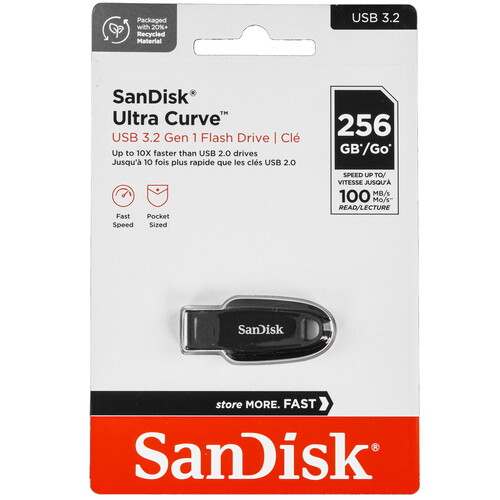 Купить Память USB Flash 256 ГБ SanDisk Ultra Curve [SDCZ550-256G-G46] в интернет-магазине DNS. Характеристики, цена SanDisk Ultra Curve | 5470889.