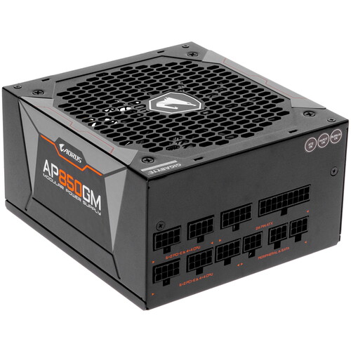 Купить Блок питания GIGABYTE AORUS P850W [GP-AP850GM] черный в интернет-магазине DNS. Характеристики, цена GIGABYTE AORUS P850W | 1386530.