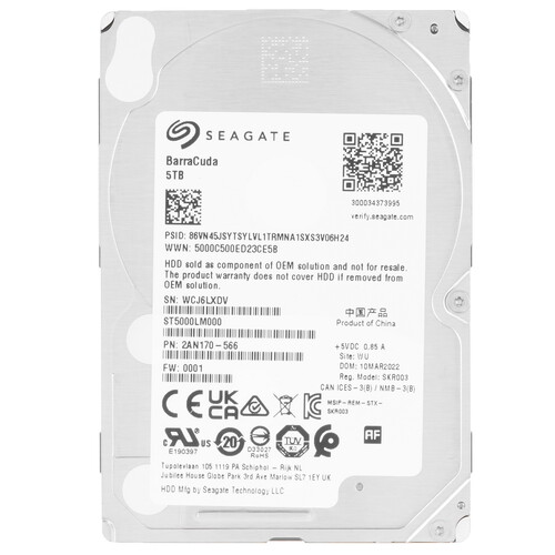 Купить 5 ТБ Жесткий диск Seagate BarraCuda [ST5000LM000] в интернет-магазине DNS. Характеристики, цена Seagate BarraCuda | 5406697.