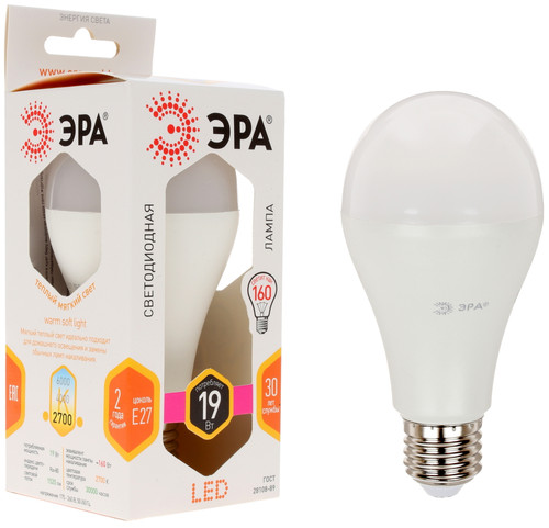Купить Лампа светодиодная ЭРА LED smd A65-19w-827-E27 в интернет-магазине DNS. Характеристики, цена ЭРА LED smd A65-19w-827-E27 | 1184426.