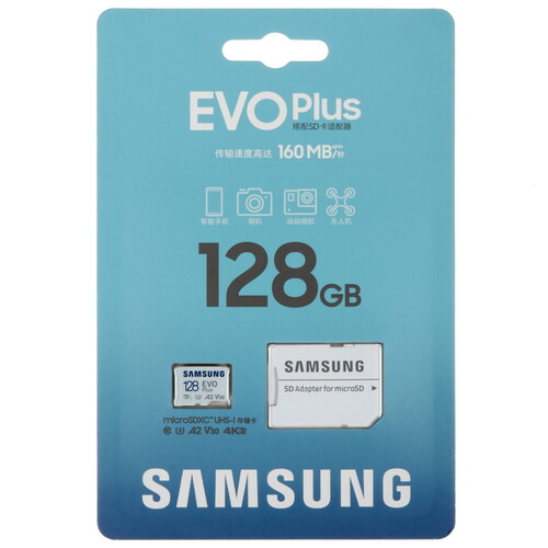 Купить Карта памяти Samsung EVO Plus microSDXC 128 ГБ [MB-MC128SA/CN] в интернет-магазине DNS. Характеристики, цена  | 5463935.