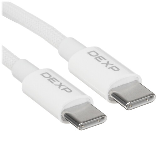Купить Кабель DEXP USB Type-C - USB Type-C белый 2 м в интернет-магазине DNS. Характеристики, цена DEXP | 9201872.