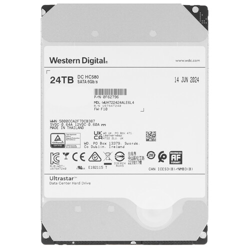 Купить LFF (3.5") Серверный HDD WD Ultrastar DC HC580 в интернет-магазине DNS. Характеристики, цена WD Ultrastar DC HC580 | 5492236.