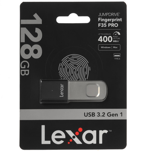 Купить Память USB Flash 128 ГБ Lexar JumpDrive Fingerprint F35 Pro [LJDF35P128G-RNBNG] в интернет-магазине DNS. Характеристики, цена Lexar JumpDrive Fingerprint F35 Pro | 5948415.