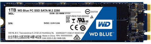 Купить Твердотельный накопитель SSD M.2 2280 1Tb WD Blue [WDS100T1B0B] TLC (R545/W525MB/s) в интернет-магазине DNS. Характеристики, цена  | 1084882.