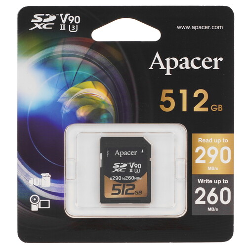 Купить Карта памяти Apacer SDXC 512 ГБ [AP512GSDXC10V9-R] в интернет-магазине DNS. Характеристики, цена  | 5456938.