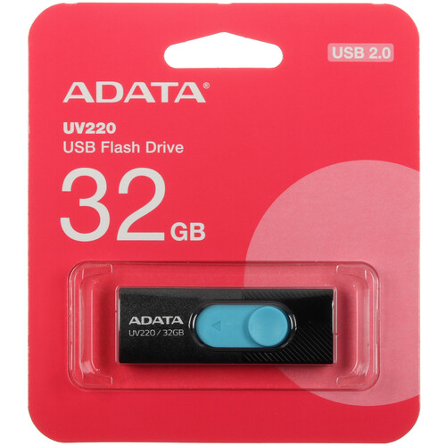 Купить Память USB Flash 32 ГБ A-Data UV220 [AUV220-32G-RBKBL] в интернет-магазине DNS. Характеристики, цена A-Data UV220 | 5450129.