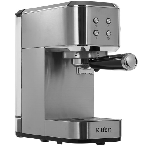 Купить Кофеварка рожковая Kitfort КТ-7641 серебристый в интернет-магазине DNS. Характеристики, цена Kitfort КТ-7641 | 9263520.