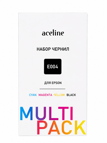 Купить Чернила водорастворимые Aceline E004 CMYK голубой, желтый, пурпурный, черный в интернет-магазине DNS. Характеристики, цена Aceline E004 CMYK | 9330740.
