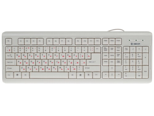 Купить Клавиатура проводная DEXP K-201WU White, USB в интернет магазине ...