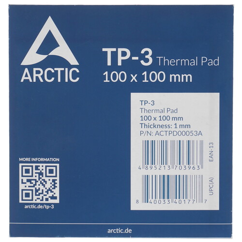 Купить Термопрокладка  ARCTIC Thermal Pad TP-3 [ACTPD00053A] в интернет-магазине DNS. Характеристики, цена ARCTIC Thermal Pad TP-3 | 5407566.