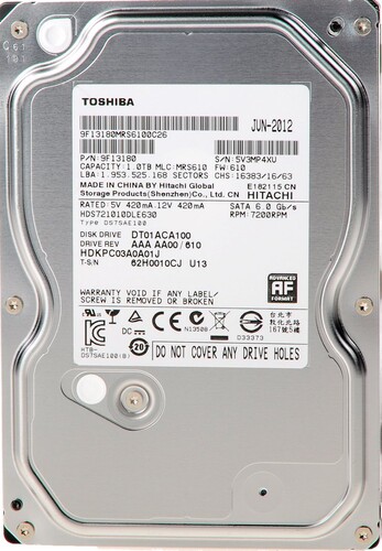 Купить 1 ТБ Жесткий диск Toshiba DT01 [DT01ACA100] в интернет-магазине DNS. Характеристики, цена Toshiba DT01 | 0155798.