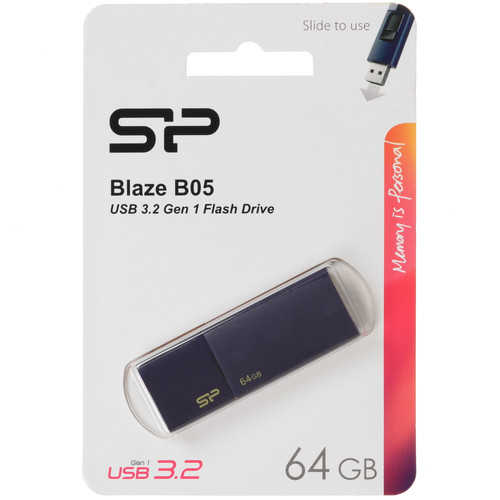 Купить Память USB Flash 64 ГБ Silicon Power Blaze B05 [SP064GBUF3B05V1D] в интернет-магазине DNS. Характеристики, цена Silicon Power Blaze B05 | 7906248.