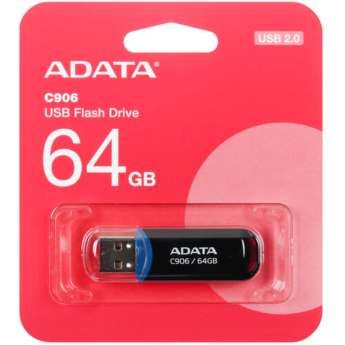 Купить Память USB Flash 64 ГБ ADATA C906 [AC906-64G-RBK] в интернет-магазине DNS. Характеристики, цена ADATA C906 | 5450104.
