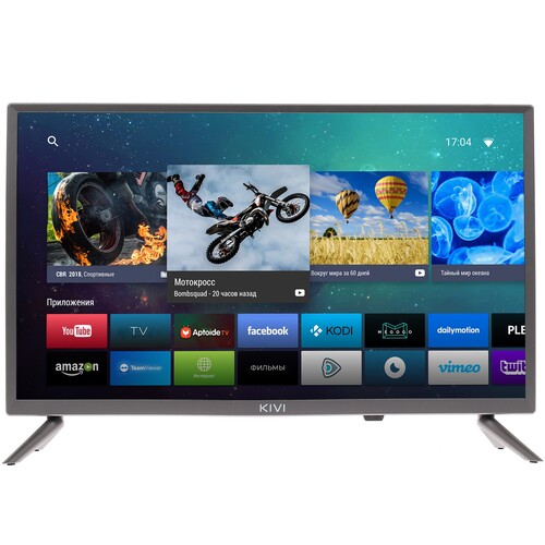 Купить Телевизор LED 24" (60 см) Kivi 24HR50GR [HD, 1366x768, Smart TV] в интернет-магазине DNS. Характеристики, цена  | 1346027.