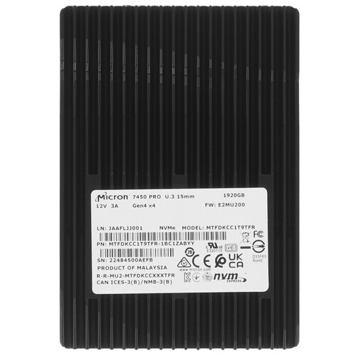 Купить 1920 ГБ Серверный SSD Micron 7450  PRO [MTFDKCC1T9TFR-1BC1ZABYYT] в интернет-магазине DNS. Характеристики, цена Micron 7450  PRO | 5463717.