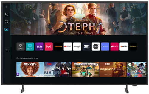 Купить 55" (138 см) Телевизор Samsung The Frame QE55LS03DAUXRU черный в интернет-магазине DNS. Характеристики, цена Samsung The Frame QE55LS03DAUXRU | 5452930.