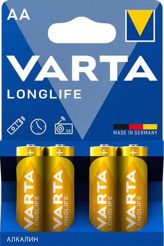 Купить Батарейка Varta LongLife AA (LR6/ER14505/FR6/R6P) в интернет-магазине DNS. Характеристики, цена Varta LongLife | 4743347.