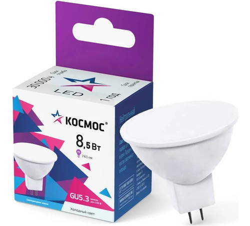Купить Комплект светодиодных ламп Космос LkecLED8.5wJCDRC65 в интернет-магазине DNS. Характеристики, цена Космос LkecLED8.5wJCDRC65 | 9303148.