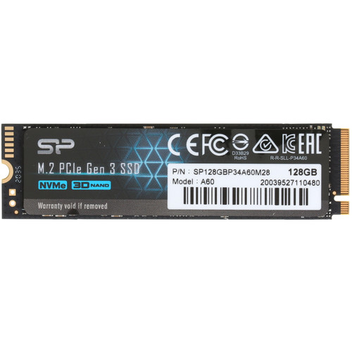 Купить 128 ГБ M.2 NVMe накопитель Silicon Power P34A60 [SP128GBP34A60M28] в интернет-магазине DNS. Характеристики, цена Silicon Power P34A60 | 4730272.