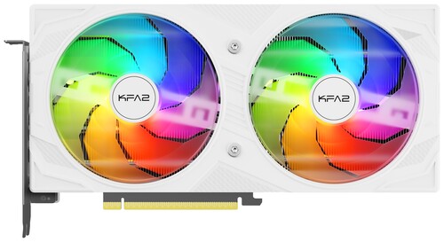 Купить Видеокарта KFA2 GeForce RTX 5060 Ti ROCK(X) OC 2FAN RGB White [56ISN8MDCSBK] в интернет-магазине DNS. Характеристики, цена KFA2 GeForce RTX 5060 Ti ROCK(X) OC 2FAN RGB White | 5623296.