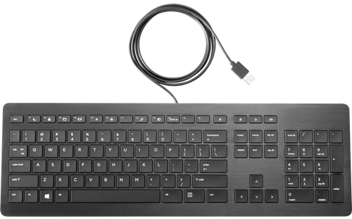 Купить Клавиатура  проводная HP Premium цвет черный в интернет-магазине DNS. Характеристики, цена HP Premium | 9199281.