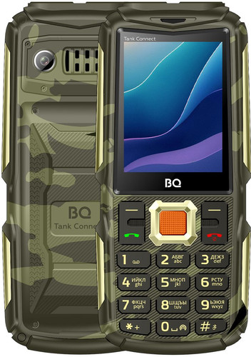 Купить Сотовый телефон BQ 2430L Tank Connect камуфляжный/золотистый в интернет-магазине DNS. Характеристики, цена BQ 2430L Tank Connect | 5664416.