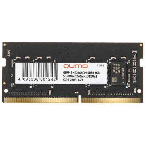Купить Оперативная память SODIMM QUMO [QUM4S-4G2666C19] 4 ГБ в интернет-магазине DNS. Характеристики, цена QUMO | 5356222.
