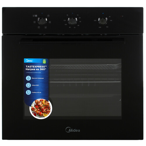Купить Электрический духовой шкаф Midea MO37005GB черный в интернет-магазине DNS. Характеристики, цена Midea MO37005GB | 9229693.