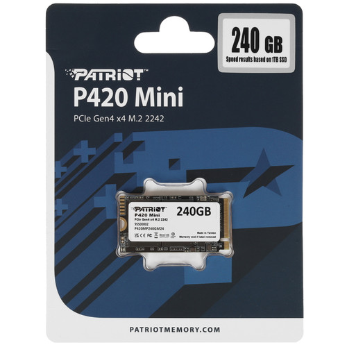 Купить 240 ГБ M.2 NVMe накопитель Patriot P420 Mini [P420MP240GM24] в интернет-магазине DNS. Характеристики, цена Patriot P420 Mini | 5915207.