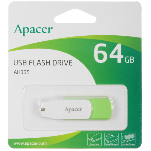 Купить Память USB Flash 64 ГБ Apacer AH335 [AP64GAH335G-1] в интернет-магазине DNS. Характеристики, цена Apacer AH335 | 4900857.