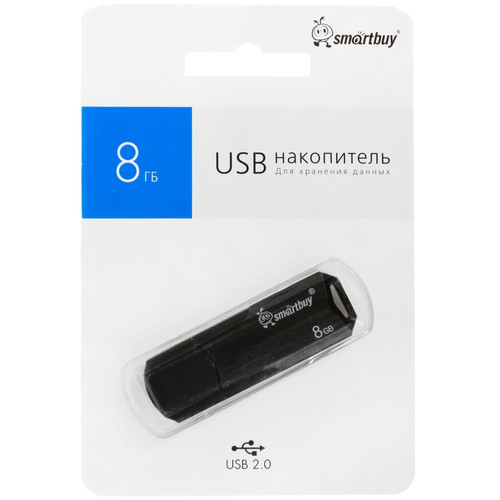 Купить Память USB Flash 8 ГБ Smartbuy Clue [SB8GBCLU-K] в интернет-магазине DNS. Характеристики, цена Smartbuy Clue | 9055329.