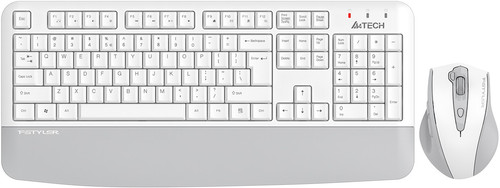 Купить Клавиатура+мышь беспроводная   A4tech Fstyler FG2500SPlus белый в интернет-магазине DNS. Характеристики, цена A4tech Fstyler FG2500SPlus | 9345806.