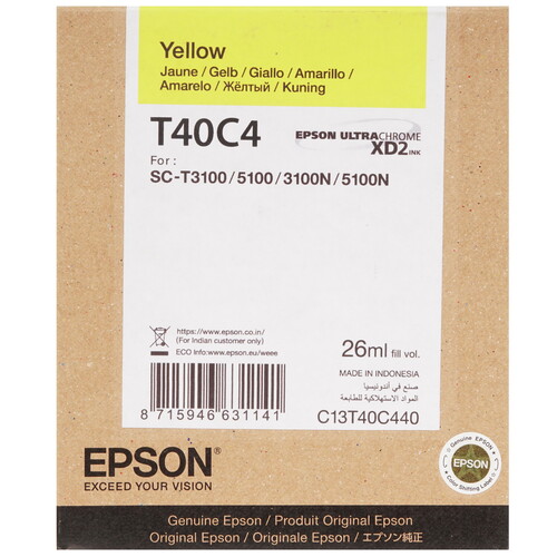 Купить Картридж Epson T40C желтый в интернет-магазине DNS. Характеристики, цена Epson T40C | 1691171.