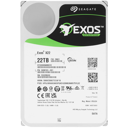 Купить 22 ТБ Жесткий диск Seagate Exos X22 [ST22000NM001E] в интернет-магазине DNS. Характеристики, цена Seagate Exos X22 | 5436350.