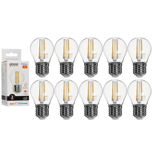 Купить Комплект филаментных ламп Gauss Filament Elementary 52212 в интернет-магазине DNS. Характеристики, цена Gauss Filament Elementary 52212 | 5613133.
