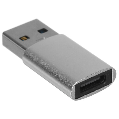 Купить Переходник DEXP USB Type-A - USB Type-C серебристый в интернет-магазине DNS. Характеристики, цена  | 9290472.