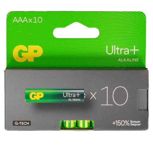 Купить Батарейка GP Ultra+G-TECH AAA (LR03/FR03) в интернет-магазине DNS. Характеристики, цена GP Ultra+G-TECH | 5443585.