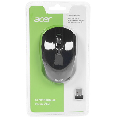 Купить Мышь беспроводная Acer OMR040 [ZL.MCEEE.00A] черный в интернет-магазине DNS. Характеристики, цена Acer OMR040 | 4707632.