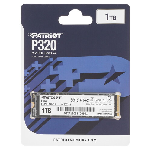 Купить 1000 ГБ M.2 NVMe накопитель Patriot P320 [P320P1TBM28] в интернет-магазине DNS. Характеристики, цена Patriot P320 | 5498182.